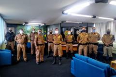No BPTran, praças promovidos recebem as novas divisas do comandante da unidade