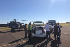 Aeronave do BPMOA percorre Interior do estado para distribuir vacinas contra a H1N1