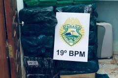 No Oeste do PR, PM apreende 675 quilos de maconha em duas abordagens