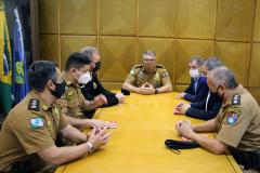 Comandante-Geral da PM recebe com Prefeito e Secretário de Esporte e Lazer de São José dos Pinhais em Curitiba