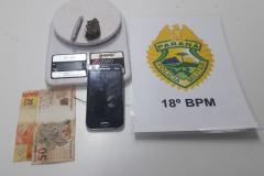 Em Nova América da Colina, Polícia Militar apreende sete tabletes de maconha