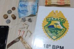 No Norte do estado, PM encaminha cinco envolvidos com o tráfico de drogas