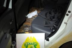 Taxi com 260 quilos de maconha é interceptado pelo BPRv no Norte do PR