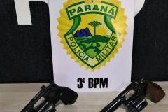 Sete foragidos da justiça são presos e quatro armas de fogo apreendidas pela PM no Sudoeste do Paraná