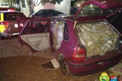 PM apreende 250 quilos de maconha e duas armas de fogo no Oeste do estado