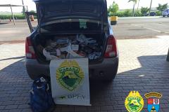 Em duas ocorrências, BPRv apreende mercadorias contrabandeadas no Noroeste do Paraná