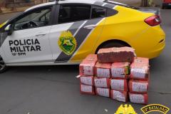 No Noroeste do estado, PM prende homem e apreende mais de 200 quilos de maconha