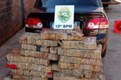 Mais de 260 quilos de maconha são apreendidos pelo 19º Batalhão em Palotina, no Oeste do Paraná
