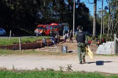 BPMOA resgata homem ferido em acidente de trânsito em Campo Largo, na RMC