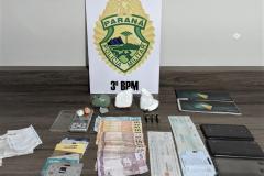 No Sudoeste do Paraná, 3º Batalhão encaminha cinco pessoas e apreende drogas em situação distintas