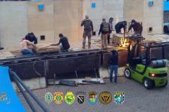 Cão de faro encontra 1,8 tonelada de maconha em fundo falso de carreta no Oeste do estado