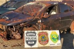 Carros com contrabando são apreendidos em Guaíra (PR) durante a Operação Hórus