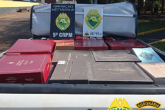 Vinhos contrabandeados são apreendidos pelo BPRv em Assis Chateaubriand (PR)