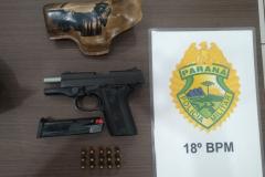 No Norte do estado, PM localiza carga de cigarros contrabandeada e pistola em abordagens durante o final de semana
