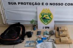 No Sudoeste do estado, PM encaminha sete pessoas e apreende três armas de fogo e diversas porções de drogas