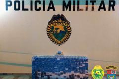 Carga de cigarros de origem paraguaia é apreendida em operação conjunta das polícias militares do Paraná e Santa Catarina