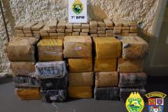 410 quilos de maconha são apreendidos pela PM no Noroeste do estado
