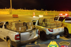 BPRv apreende dois carros carregados com 45 mil maços de cigarros contrabandeados no Noroeste do estado