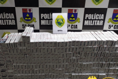 Em situações distintas, BPRv apreende mais de 500 pacotes de cigarros e recupera caminhão furtado