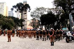 Mais de 300 policiais militares estão nas ruas da região Central da Capital pela Operação Saturação