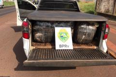 Carro furtado em Joinville (SC) é apreendido pelo BPRv com mais de 100 quilos de Skunk no Oeste do Paraná