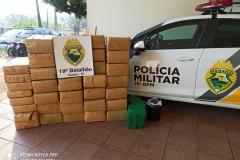 Em Guaíra (PR), PM apreende mais de meia tonelada de maconha durante patrulhamento