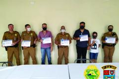 Batalhão da PM de Ivaiporã (PR) entrega Medalha de Mérito a policiais durante evento