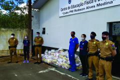 No Centro-Norte do estado, PM organiza corrida virtual e arrecada 2 toneladas de alimentos