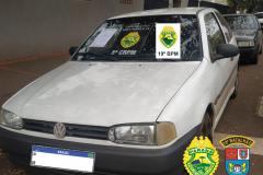 Em Toledo (PR), PM recuperou um carro e prendeu um homem em situações distintas