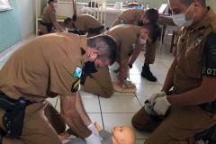 Policiais militares do Noroeste do estado participam de instrução de Atendimento Pré Hospitalar