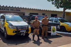 Em situações distintas, BPRv recupera carro e apreende caminhão carregado com contrabando no Oeste do estado