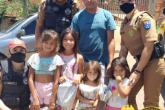BPRv entrega presentes de Natal para crianças em Almirante Tamandaré e Itaperuçu, na RMC