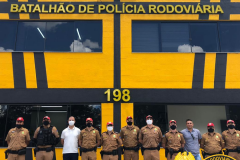 BPRv inaugura Posto Rodoviário nos Campos Gerais e homenageia policiais militares