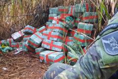 Operações com Cães do BPFron apreende mais de 2,5 toneladas de maconha em Santa Helena (PR)