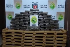 BOPE apreende mais de 140 quilos de maconha durante ações da megaoperação Sinergia no Paraná