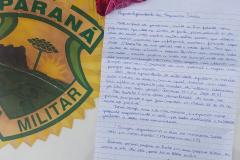 Durante patrulhamento, equipe do BPTran recebe carta de agradecimento em Curitiba