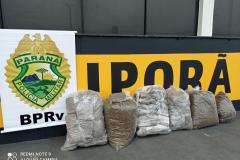 Policiais Rodoviários estaduais apreendem mais de 53 quilos de Skunk em Perobal, no Noroeste do estado, durante Operação Vida