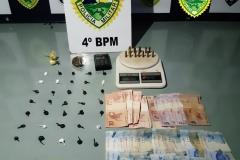 Em poucas horas, PM encaminha quatro pessoas e apreende maconha e cocaína durante ações separadas, no Noroeste do Paraná