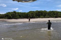 Batalhão Ambiental apreende rede de pesca na Ilha das Peças