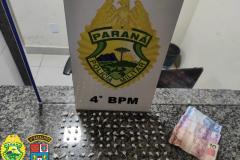 Três pessoas são encaminhadas pela PM por tráfico e crack, maconha e dinheiro são apreendidos no Noroeste do estado