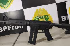 Fuzil e carregadores são encontrados pelo BPFron durante fiscalização em Guaíra (PR)