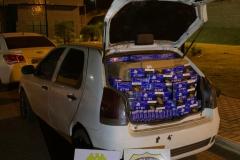 Em Mercedes (PR), ação integrada entre policiais militares e federais resulta na apreensão de carga de cigarros avaliada em R$ 100 mil