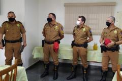 Comandante do BPRv homenageia policiais da unidade durante almoço em Curitiba
