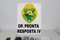 Com a operação Pronta Resposta IV, PM apreende arma e quase um quilo de drogas no Norte Pioneiro