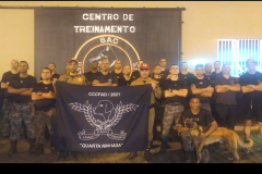Policiais militares do Canil do BPRv ministram instrução durante curso para policiais do Rio de Janeiro
