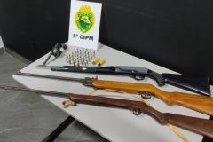 Em situações distintas, PM apreende seis armas de fogo no Noroeste do estado