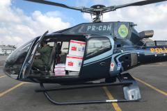 BPMOA apoia distribuição de vacinas com aeronaves no Interior do estado