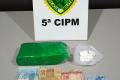 Ações distintas da PM resultam na prisão de duas pessoas por tráfico de drogas em Cianorte, no Noroeste do estado
