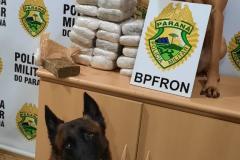 Em situações separadas, policiais militares e federais apreendem mais de 13 quilos de maconha no Oeste do Paraná