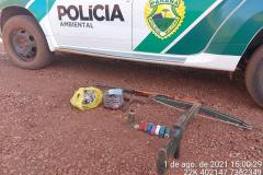 Denúncia auxilia Batalhão Ambiental a apreender arma de fogo, munições e carne de capivara em São Pedro do Ivaí (PR); um foi preso
